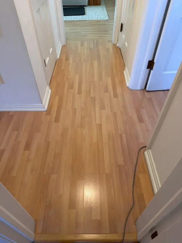 Clean hardwood flooring in an Orange County home